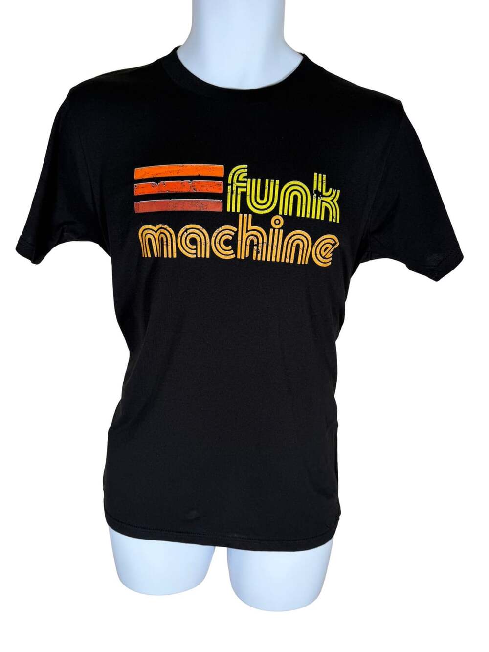 Funk Machine Vintage 70s Retro Style Graphic T-Shirt Black